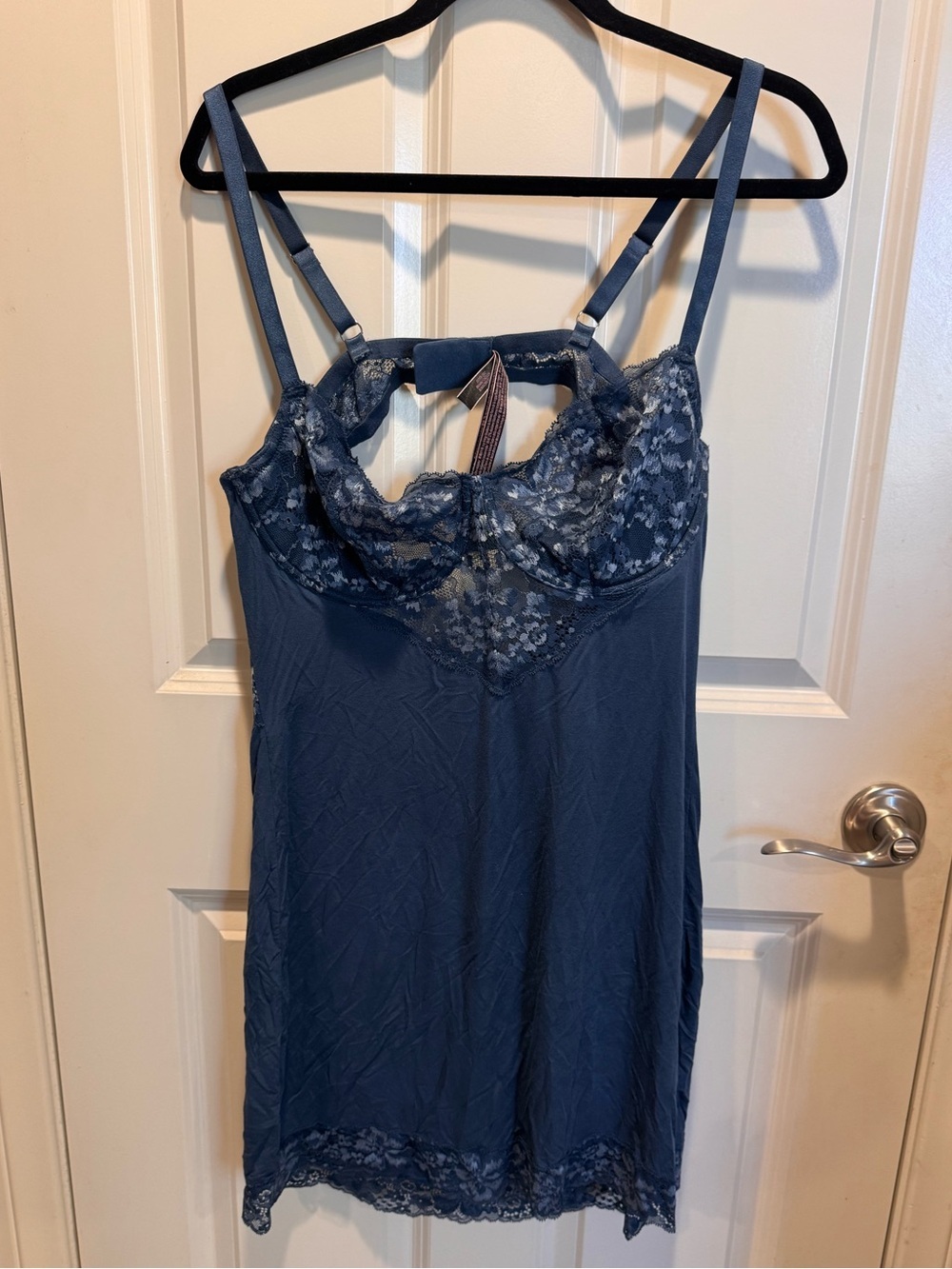 Victoria's Secret Blue Lace-Trim Chemise